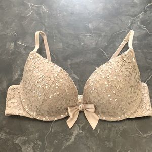 Nude Sequin Aerie Bra Size 36B